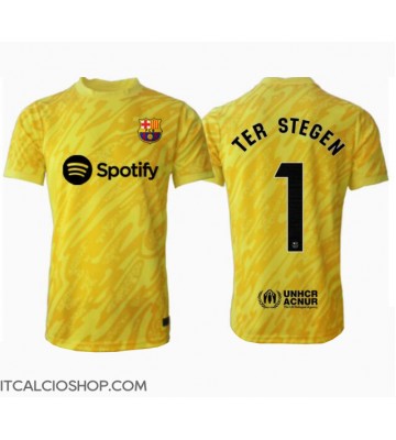 Barcelona Ter Stegen #1 Portiere Prima Maglia 2024-25 Manica Corta